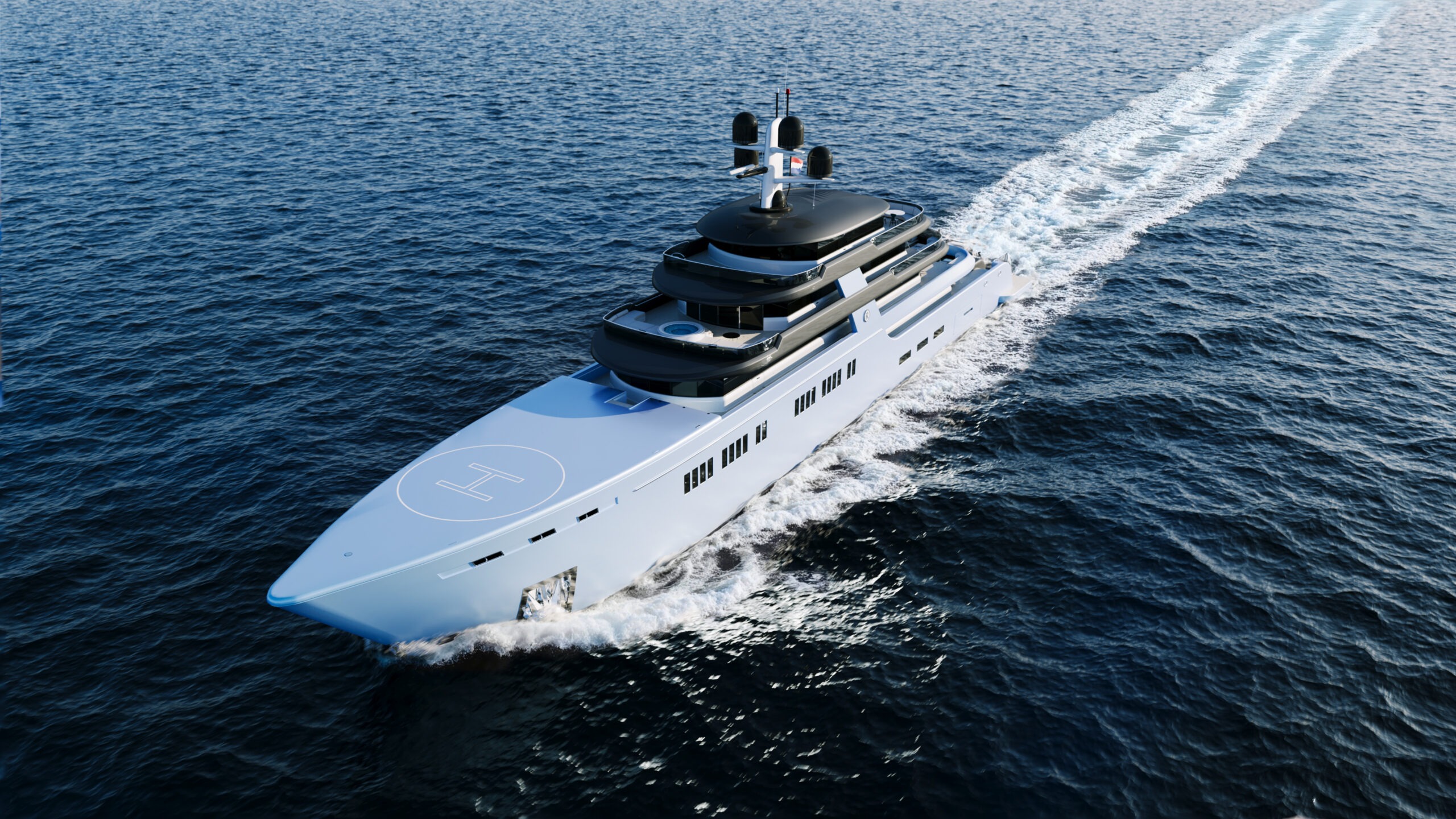 3D rendering superjacht