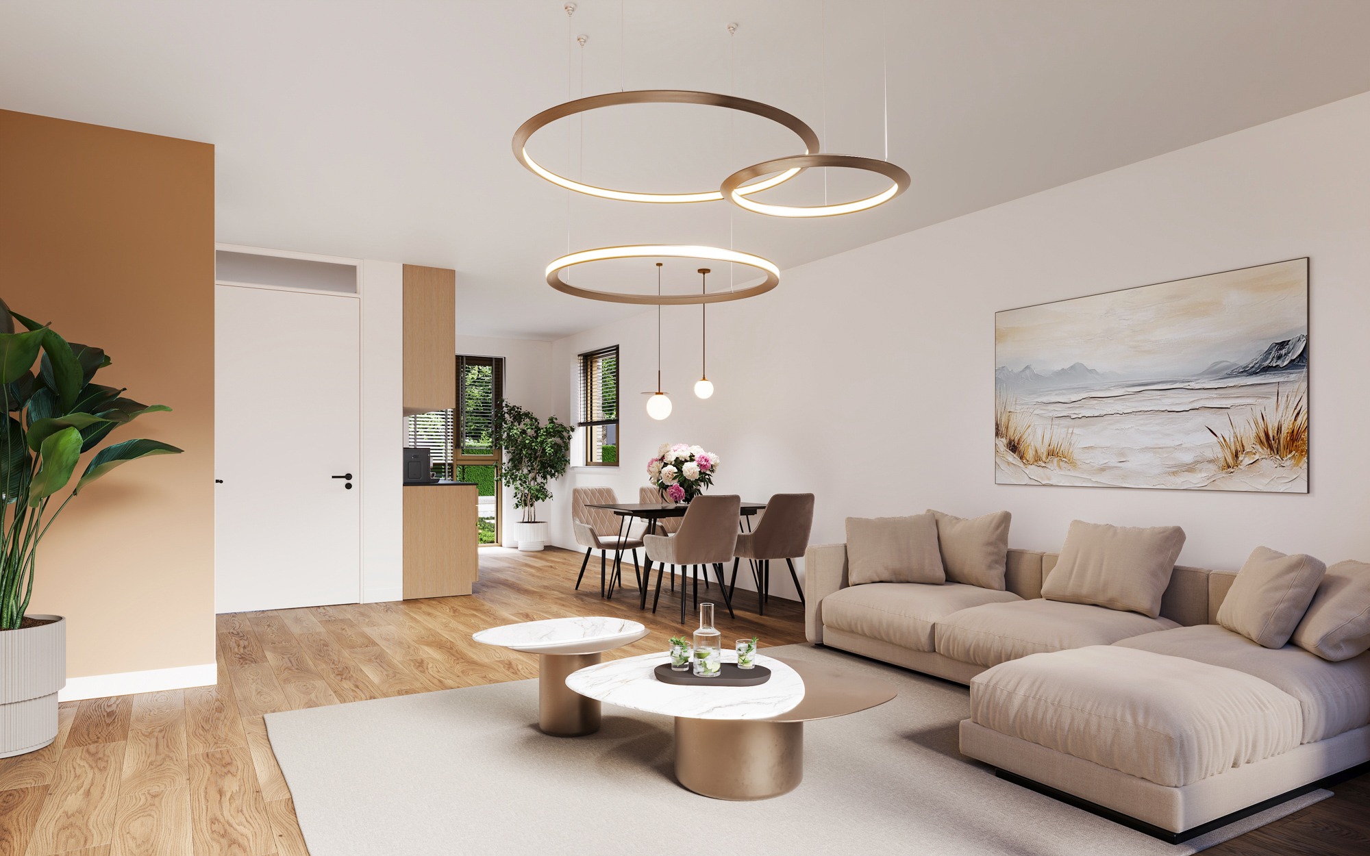 Interieur impressie slaapkamer nieuwbouwwoning